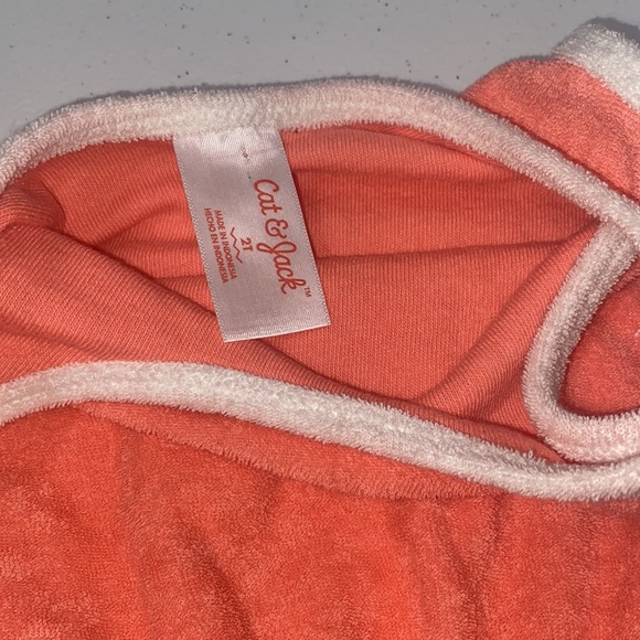 Cat & Jack Toddler Girl One Piece Terrycloth Shorts Romper Size 2t - Picture 3 of 4